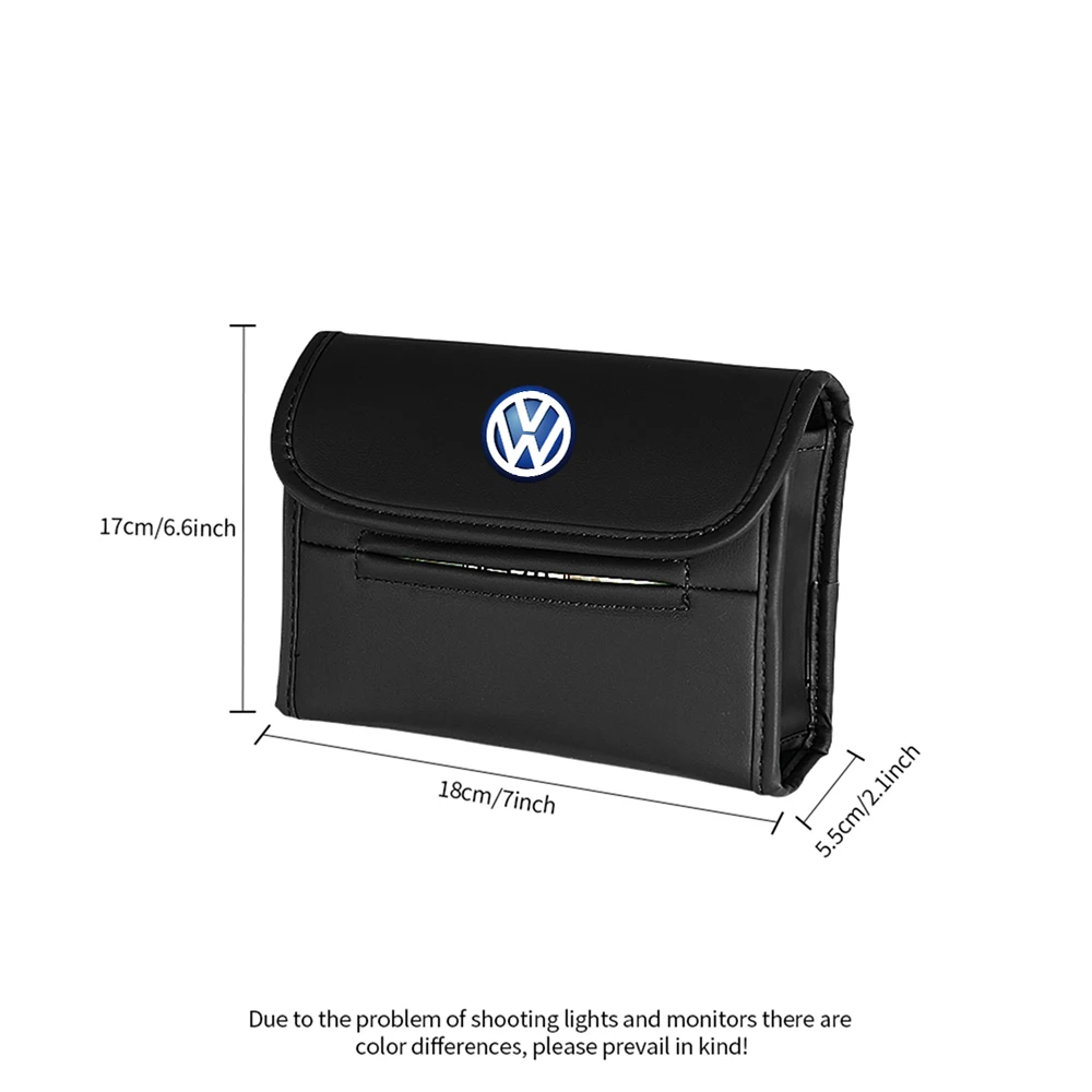 1 Pc Car Tissue Box Towel Sets Car Sun Visor Tissue Box Holder Auto Interior Storage Decoration For Volkswagen VW polo golf