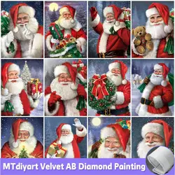 AB 5D DIY Christmas Diamond Painting Santa Claus Diamond Embroidery Cartoon Cross Stitch Mosaic Home Decoration