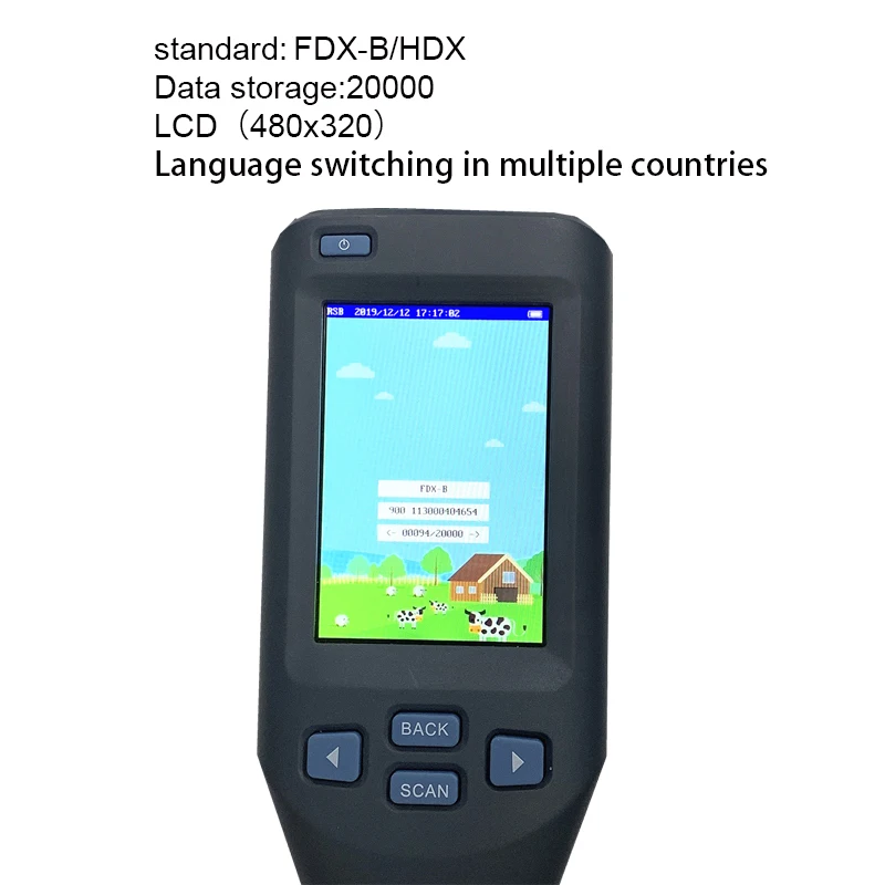 134.2KHz RFID Ear tag Stick Reader FDX-B Tracking ID reader for EID farming Management Android animal chip scanner