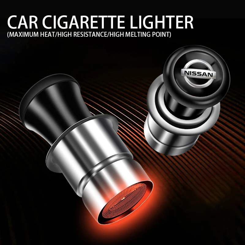 Car Windproof Flameless Cigarette Lighter Power Socket Plug Cigar Lighter For Nissan Nismo Almera Tiida Sunny QASHQAI Juke