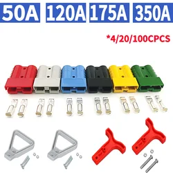 4/20/100Pcs  Style Quick Connectors, 50A/120A/175A/350A Battery Charging Plug, Bipolar Copper Silver Plated High Current