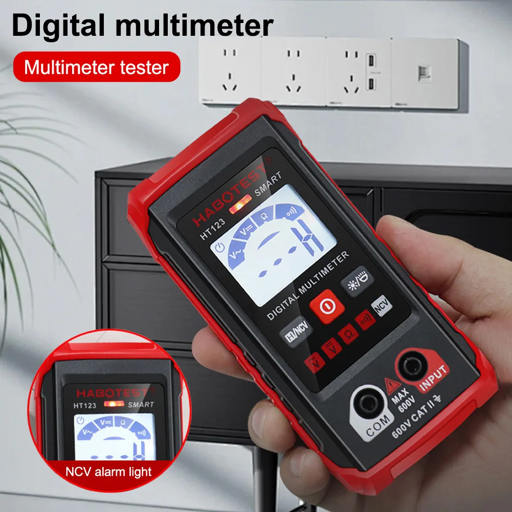 Digital Multimeter Automatic Multimeter Smart Measurement Electrical Tester Voltmeter Auto-Ranging Non-Contact Voltage Tester