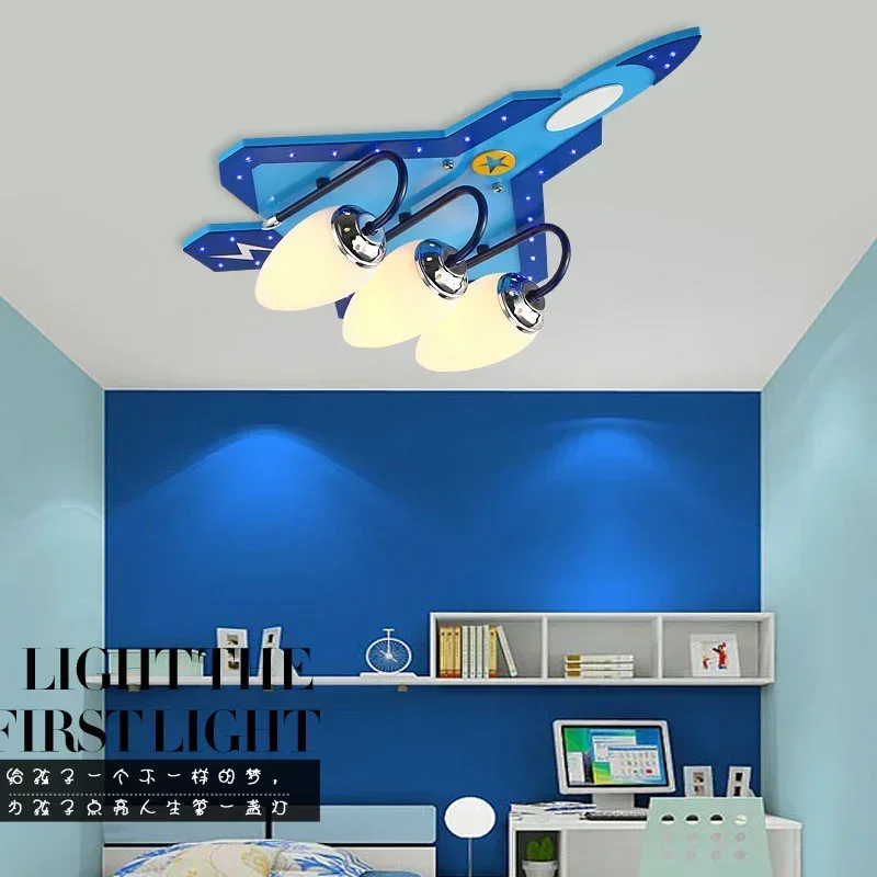 Creative Children's Room Lamp Bedroom Lamp Cartoon Airplane Baby Boy Kindergarten Room Ceiling Lighting Eye