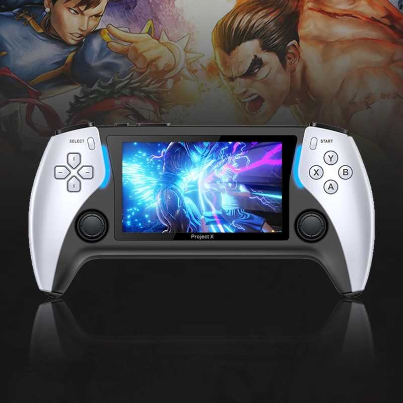 New Project X 4.3 Inch High-Defintion Ips Screenhandheld Game Console Supports Ps1 Arcade Hd Output For Dual Joystick Hd Output