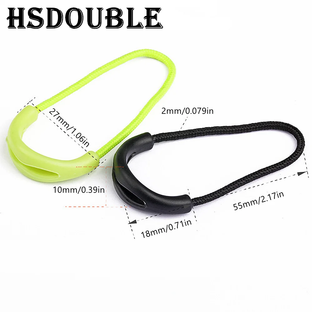 10 Pcs/Pack Mix Color Zipper Pull Cord Zipper Head Pull Puller End Fit Rope Tag Fixer Zip Cord for Garment Bags Accessory