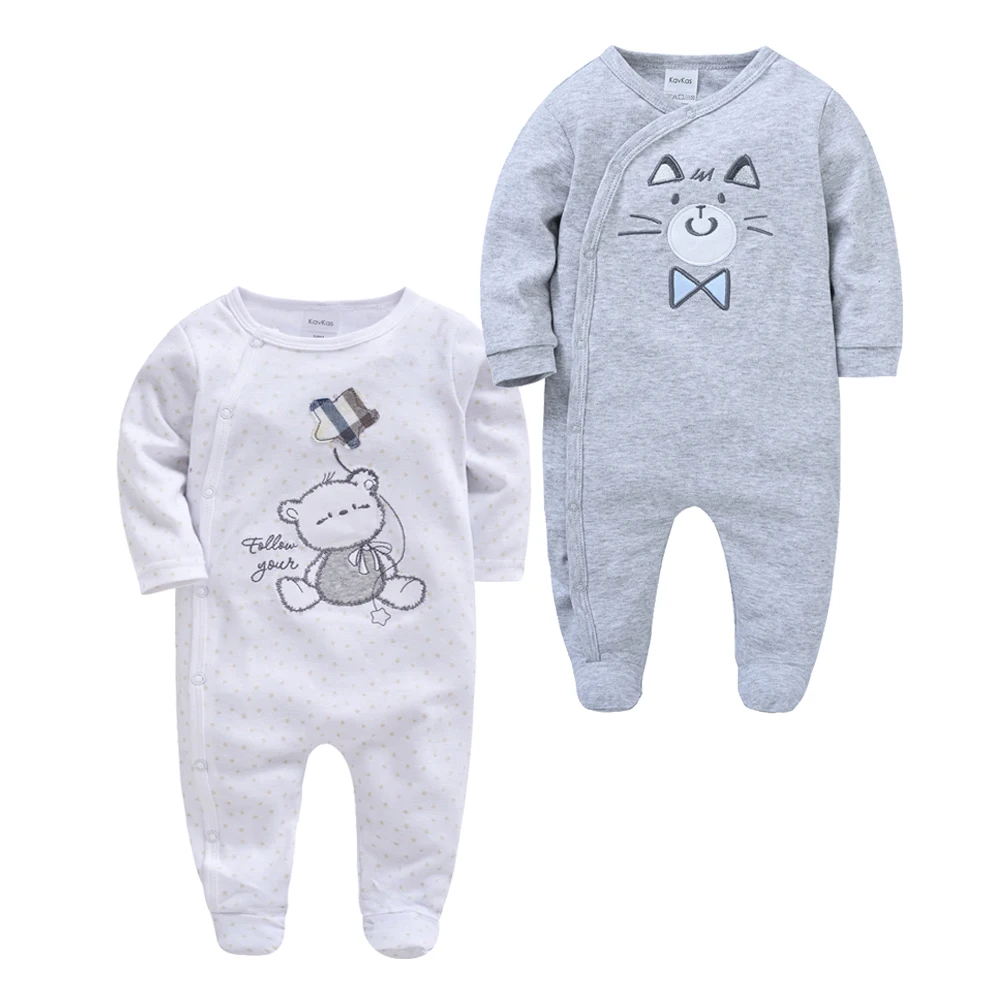 

2 pcs/set Baby Boy Rompers Cartoon Print Newborn Clothes 0-12M Full Sleeve Autumn Spring Jumpsuit Costume