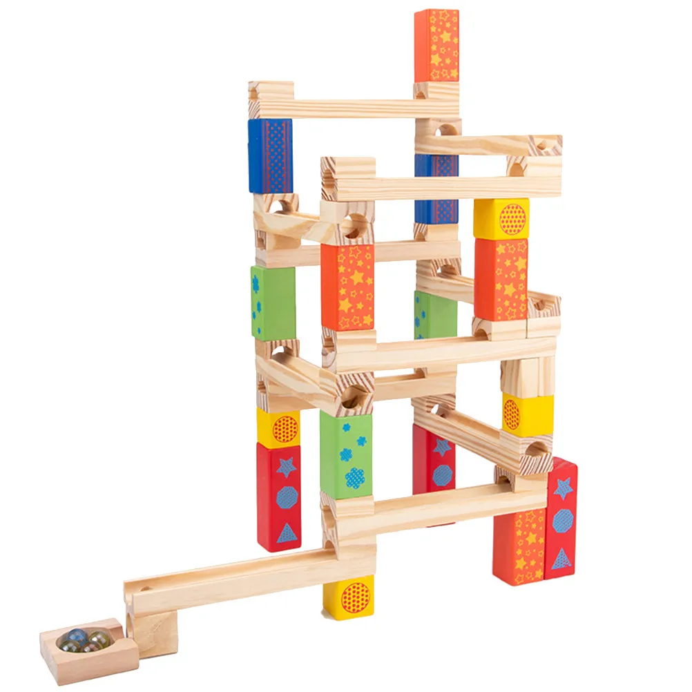 1Pcs Children Wooden Balance Blocks Safe Smooth Design Stimulate Visual Development Develop Hand Muscle Endurance Educational