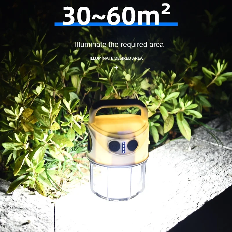 Rechargeable LED Camping Light Super Bright Portable Light Flashlight Waterproof Lantern Support Long Distance Light