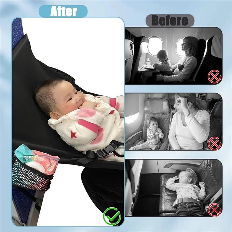 PORK-Baby Aeroplane Bed For Air Travel Airplane Bed For Toddlers Children's Seat Extension Airplane