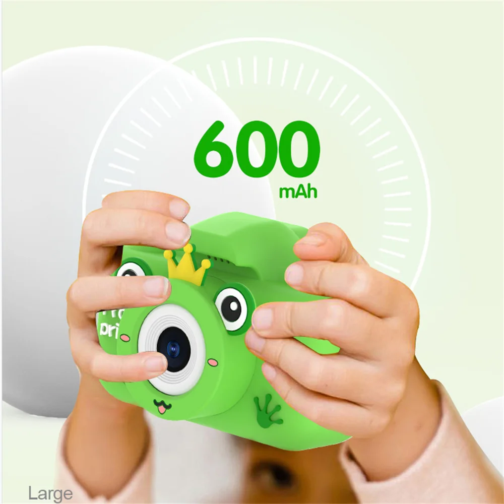 Kleiner Frosch Cartoon Kinder Digital kamera Sofort druck für Kinder Thermo druck Kamera Videospiel zeug für Weihnachten Geburtstags geschenk