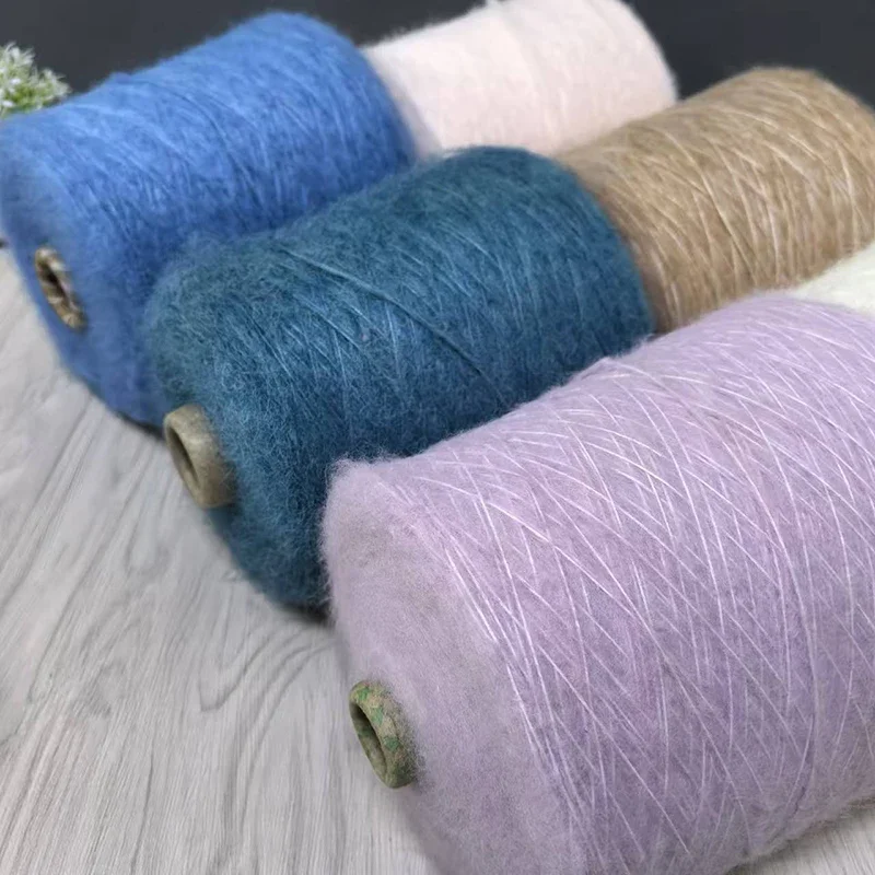 500g 1 Ball Of Sprayed Wool Yarn Hollow Mohair Soft And Fluffy Hand-Knitting Medium Thick Yarn Crochet Sweater Shawl Jacket Yarn
