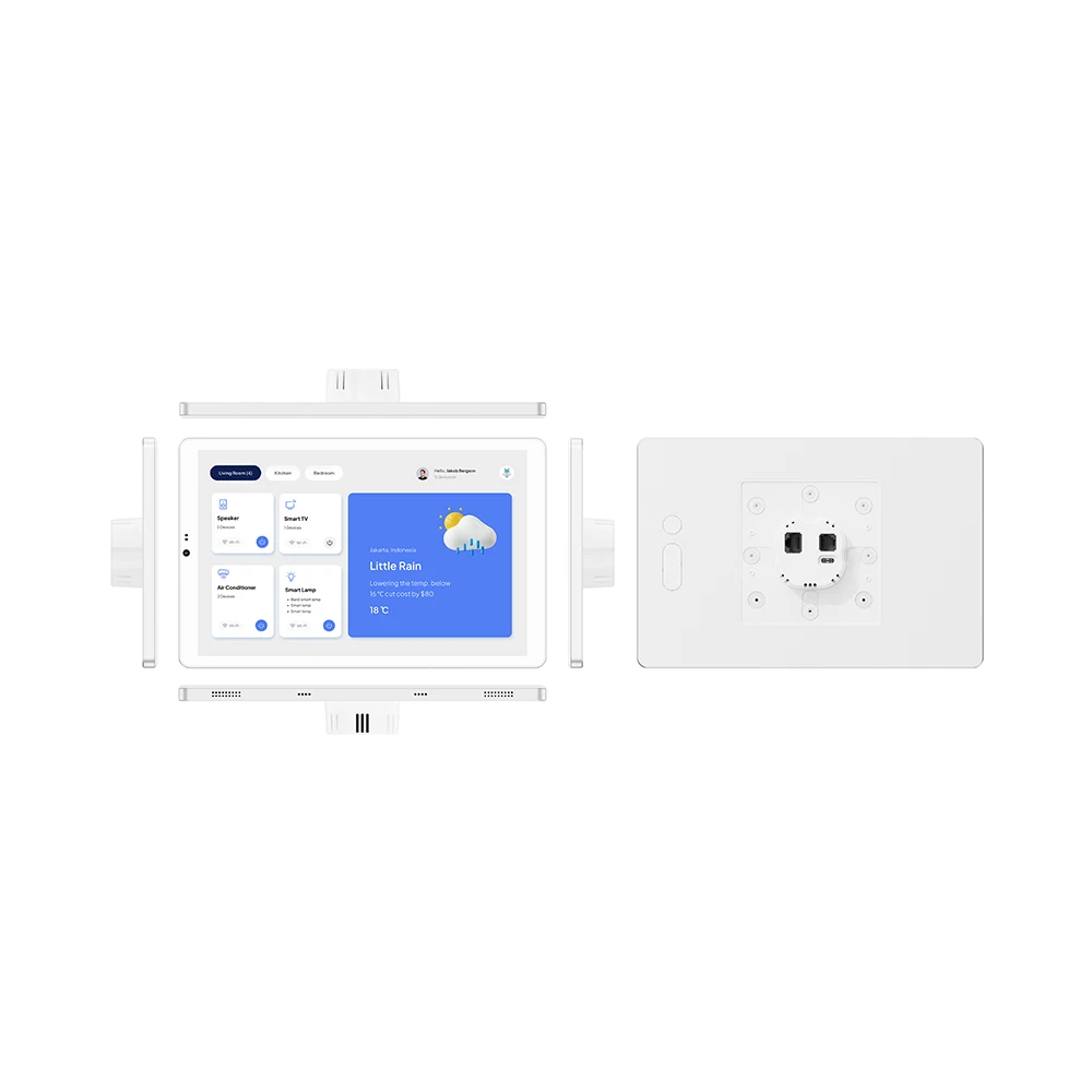 10-Inch wall-mounted Android tablet RJ45 RS485 Usb-c wall panel ODM octa-core dual-box speaker POE Android touch panel