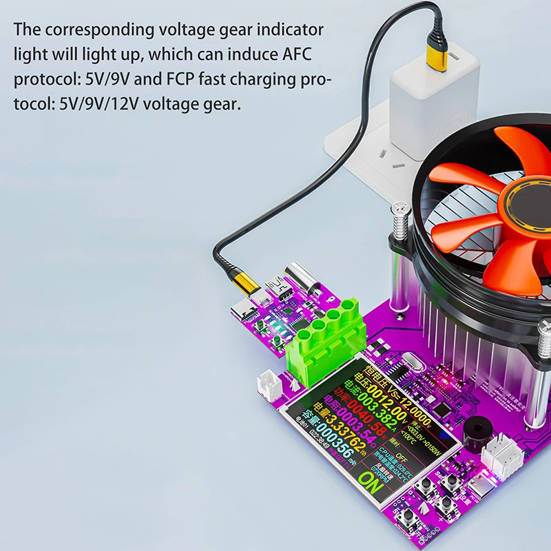 

Тестер нагрузки DL24, совместимый с платой для тестирования быстрой зарядки PD3.1; Проверка напряжения для зарядных устройств мощностью 140 Вт