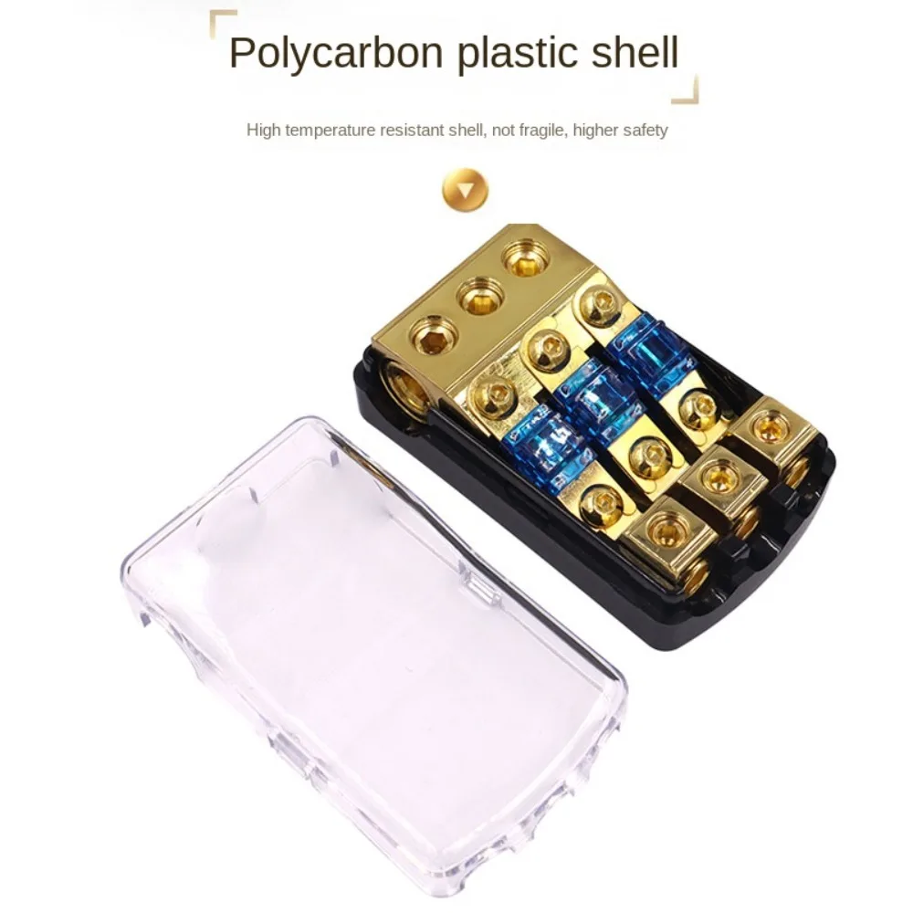Mini Fuse Distribution Block Car Audio Refitting 60A Zinc Alloy Fuse Box 2/3/4 Way Fuse Holder
