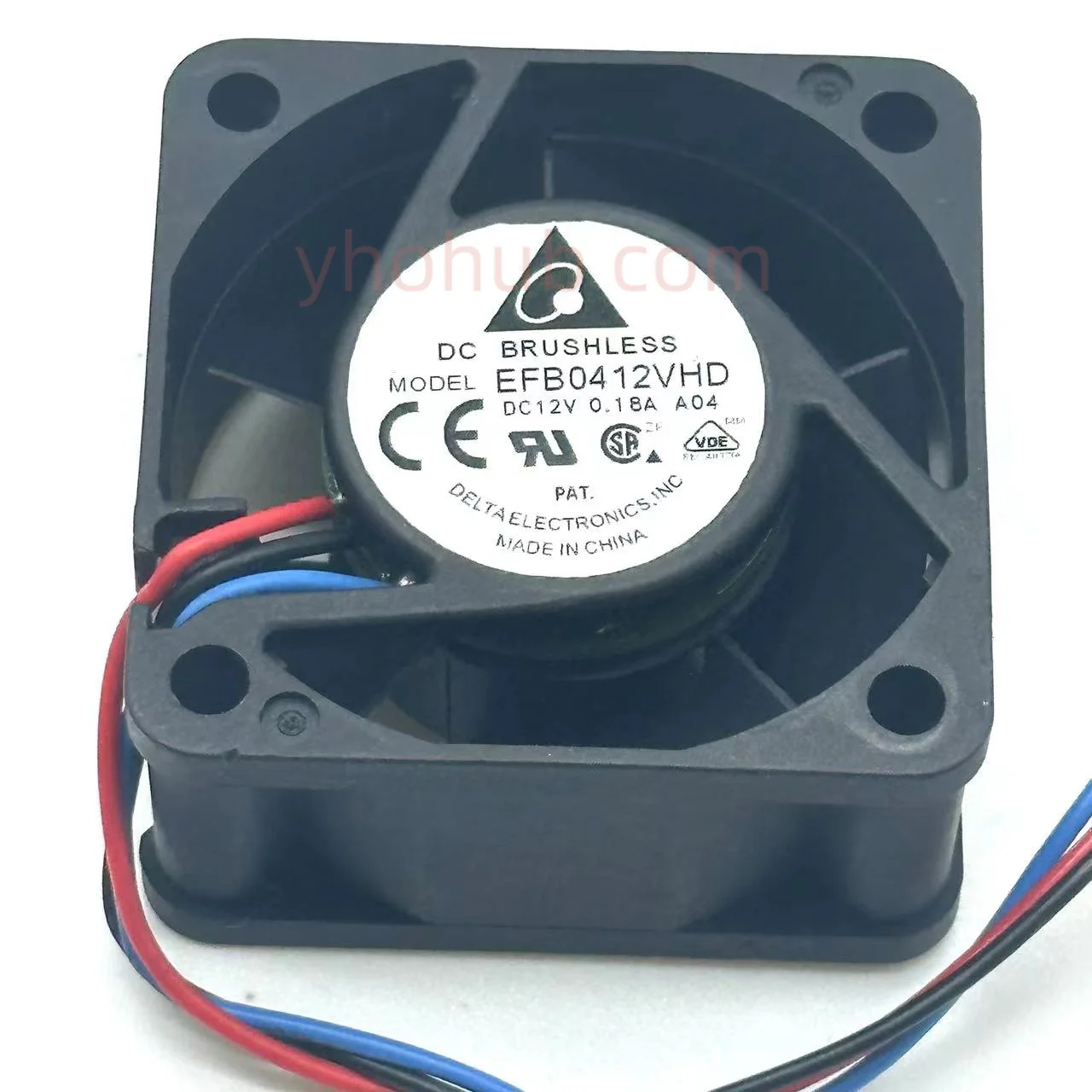 

Delta Electronics EFB0412VHD A04 DC 12V 0.18A 40x40x20mm 3-Wire Server Cooling Fan