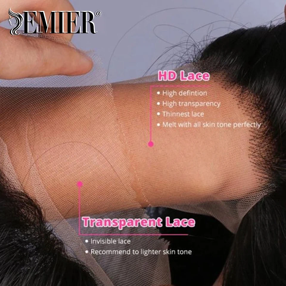 Deep Wave 4x4 5x5 6x6 Lace Closure Brazilian Human Hair 13x4 Lace Frontal PrePlucked Natural Color HD Lace Closure For Women