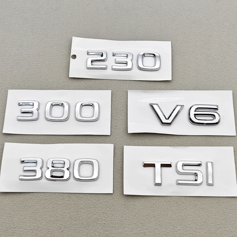 

3D ABS автомобильные буквы логотипа V6 TSI 230 300 380 наклейка на задний багажник эмблема наклейка для SKODA Octavia RS Combi Superb Kodiaq GT VRS