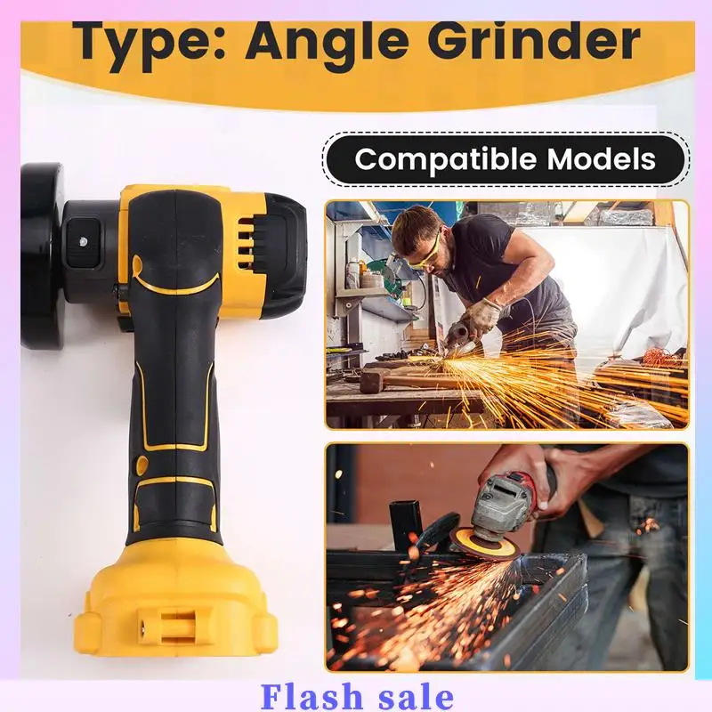 

A06R 3Inch 20000RPM Cordless Electric Angle Grinder Fit Cutting Polishing Power Tools For Dewalt 18V 20V Battery