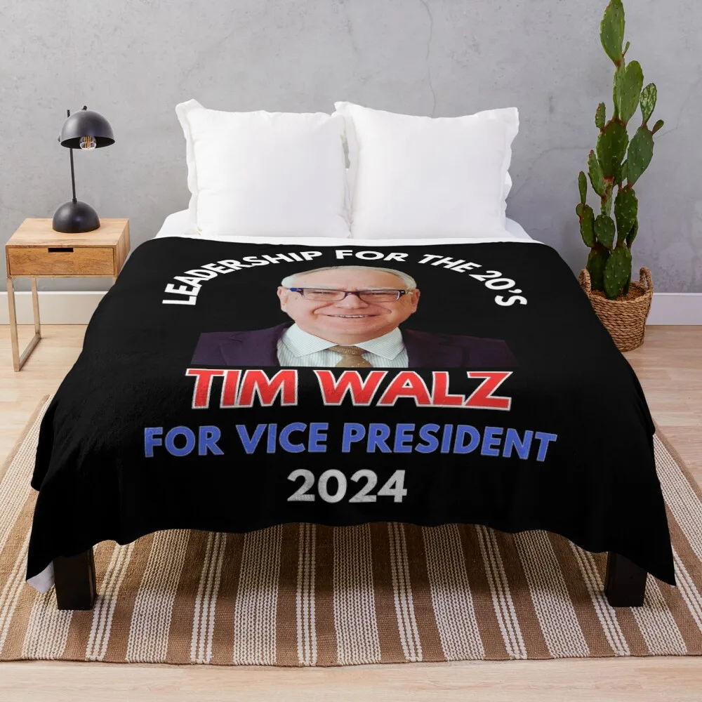 Tim Walz For Vice President 2024 Leadership For The 20's Throw Blanket Beach christmas decoration Heavy Thin Blankets