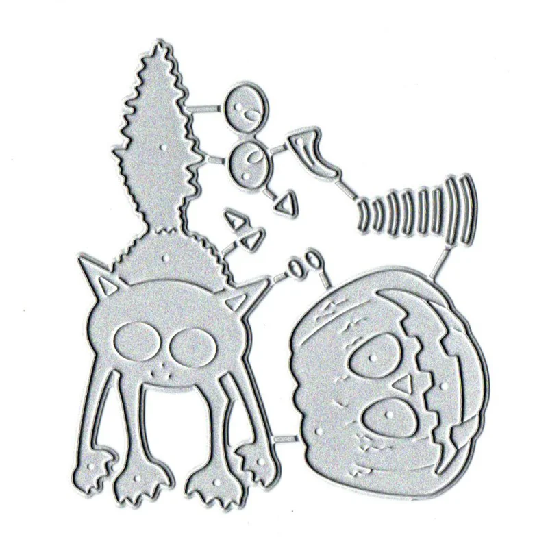 2024 new arrival Cat Metal Cutting Dies Pumpkin DIY Gift Scrapbook Craft Die Cut Album Greeting Card Manual Production Halloween