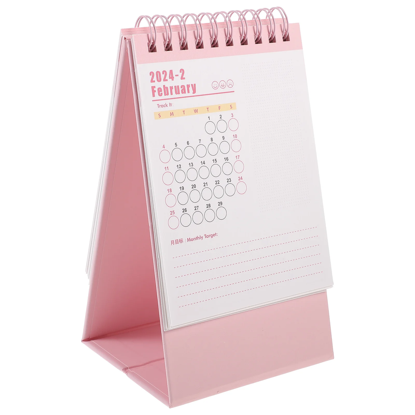 Desk 2024 Mini Tabletop Month For Office Home Use Household Standing Calendar Decorative Desktop Calendar Accessory