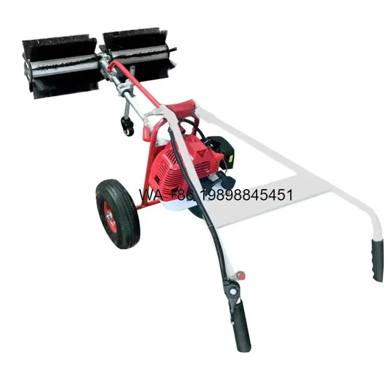 Wmwmnu 1.7HP Hand Pushed Turf Groomer Sweeper Combing Brushing for Artificial Grass Cleaner Cleaning High Quality