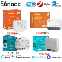 SONOFF ZigBee 3.0/WiFi Mini Smart Switch MINIR2/DUAL R3/ZBMINIR2/ZBMINI-L eWeLink APP Remote Control Work With Alexa Google Home