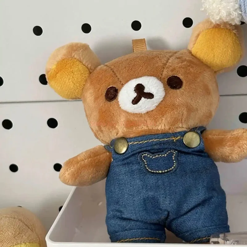 ใหม่น่ารัก Rilakkuma คาวบอย Suspenders อุปกรณ์เสริม Denim พวงกุญแจหมีโซ่ซิปขนาดเล็กจี้จํากัดของเล่นเด็กสําหรับเด็ก