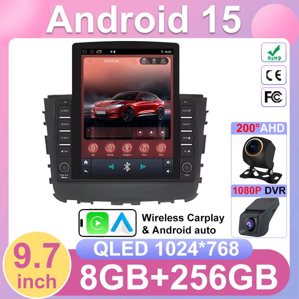 

9.7"Android Car For Ssangyong Rexton Musso 2017 2018 GPS CPU HDRNavigation Radio Stereo Head Unit Multimedia Player 2DIN DVD