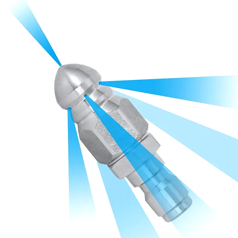 

1 шт., канализационная насадка высокого давления из нержавеющей стали, очищающая воду, насадка для крыс, мини-прочная канализационная насадка