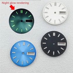 28.5mm dial, white, blue, black three colors green luminous NH36 dial, suitable for NH35/NH36 movement men's watch accessories