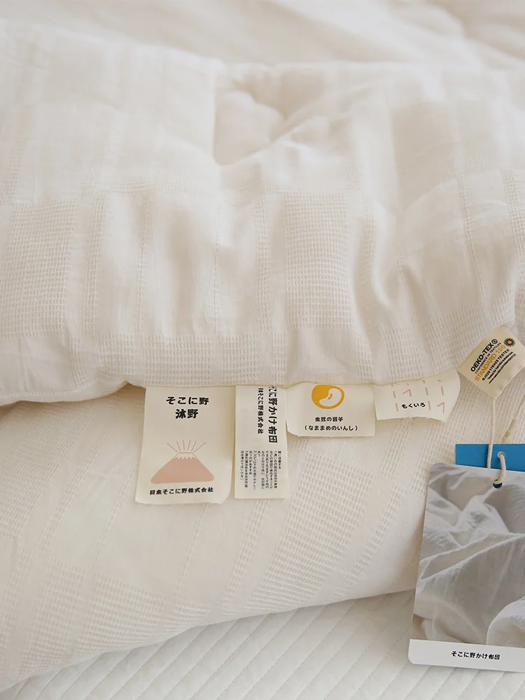 

Зимнее утолщенное хлопковое одеяло для двоих с наполнителем из соевого волокна, простой дизайн, сохранение тепла