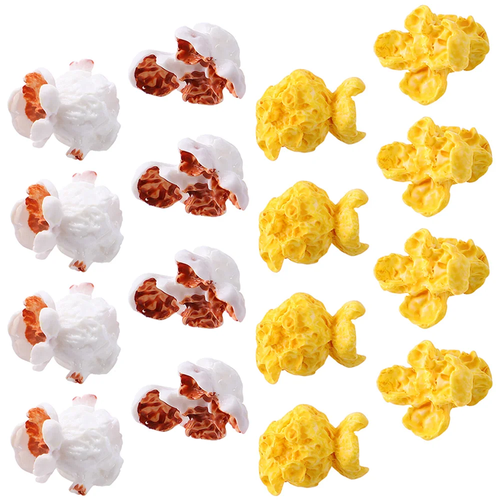 50 Pcs Artificial Popcorn Imitation Decoration Nose Figurine Resin Mini Prop Child