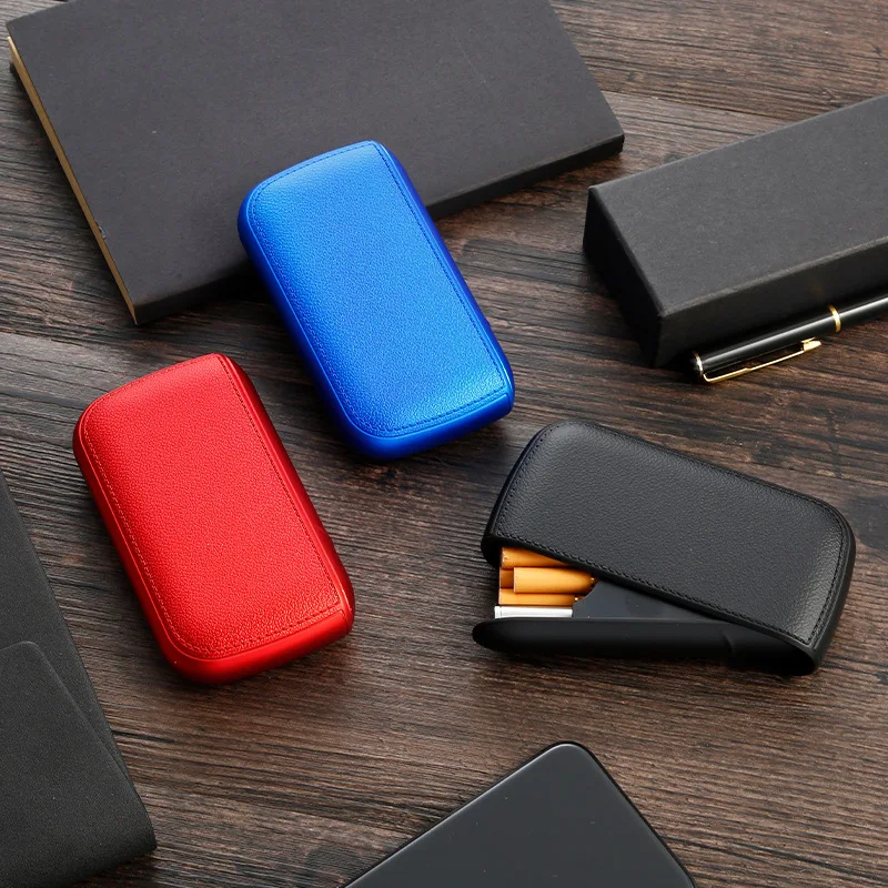 Cigarette Case with Built-in Lighter 10pcs Portable Automatic Eject Design Waterproof Anti-Pressure Smoking Box for Men