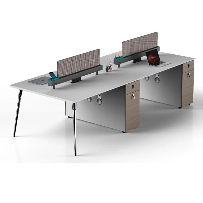 Financial desk staff desk and chair combination: company minimalist staff desk