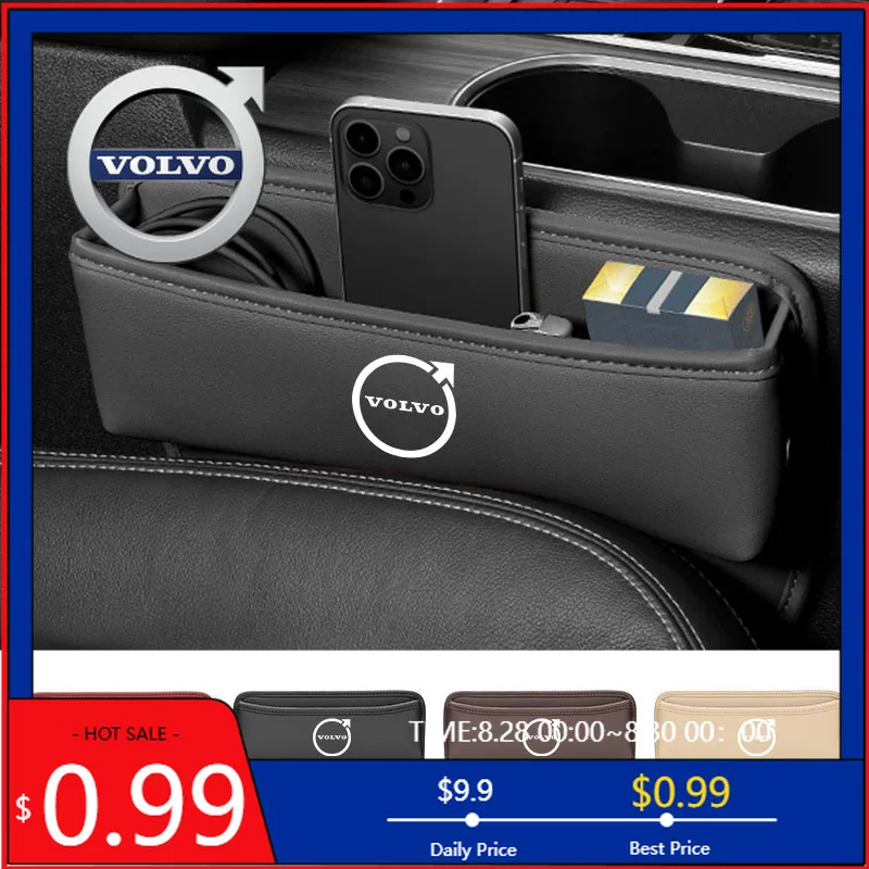 

2026 Hot For Volvo Steering Covers Car Interior Seat Gap Storage Box Organizer Auto Accessories For Volvo XC90 V90 V60 XC60 V40