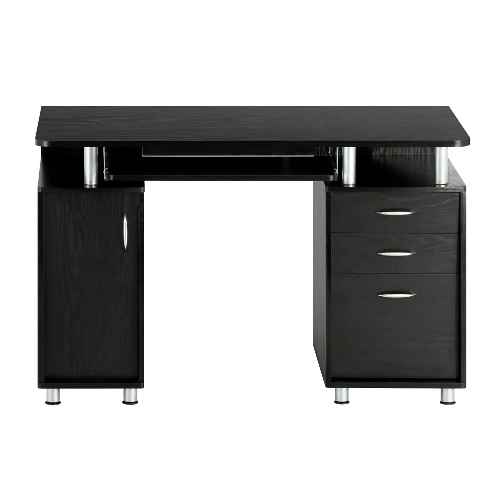 Mobili Complete Workstation Computer Desk with Storage, Espresso
