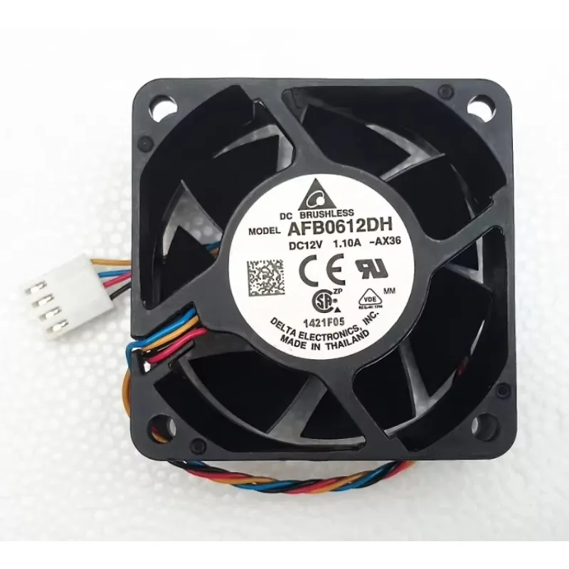 Cooling Fan for Delta AFB0612DH 12V 1.10A 6025 6CM Fan 4-wire Speed Regulation 60 * 60 * 25mm