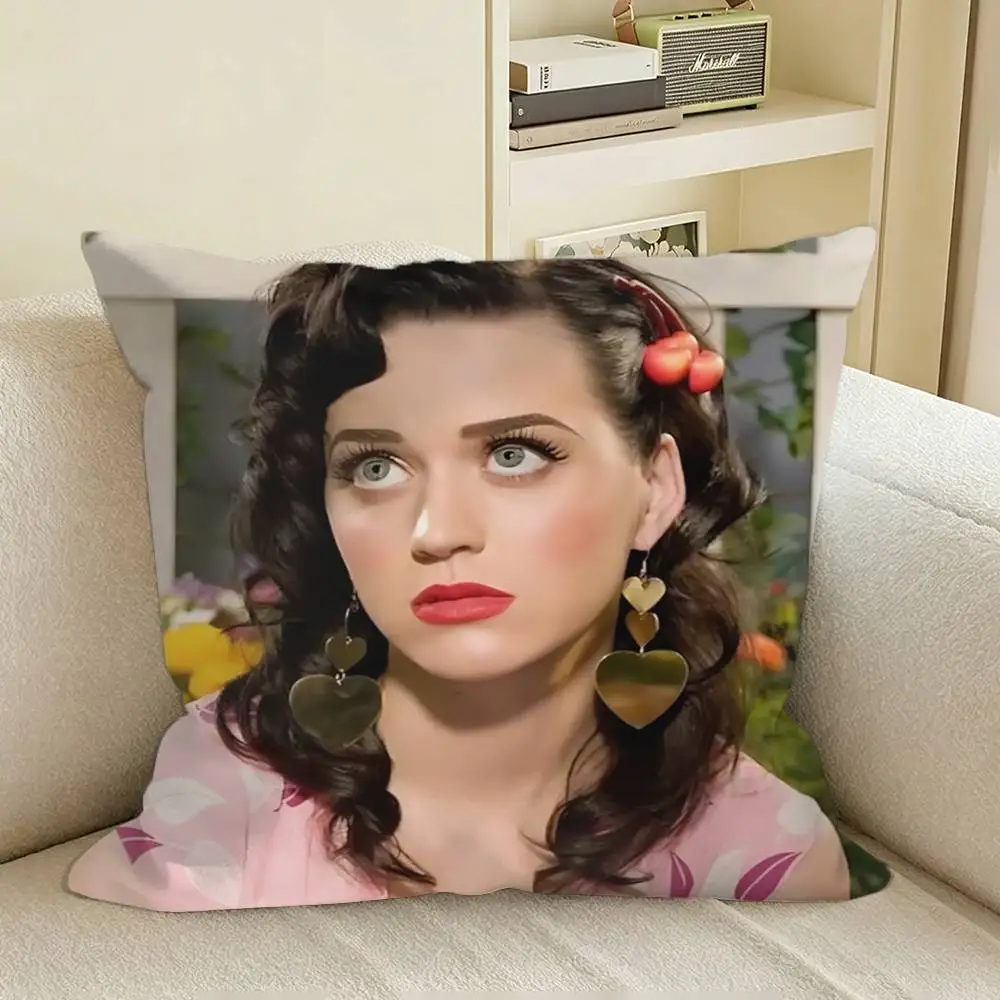 Katy Perry  Camp Pop Diva Square Sofa Pillow Cover Solid Color Living Room Home Decor Cushion Case