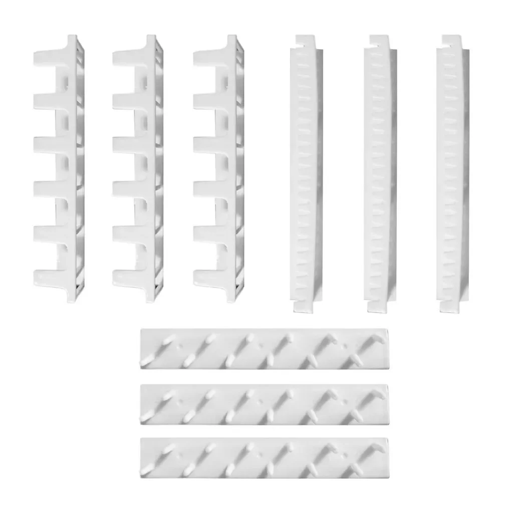White Adhesive Wall Hanging Jewelry Rack With Hook Jewelry Display Stand Rings Earrings Necklace Keys Holder 9 Pcs/lot