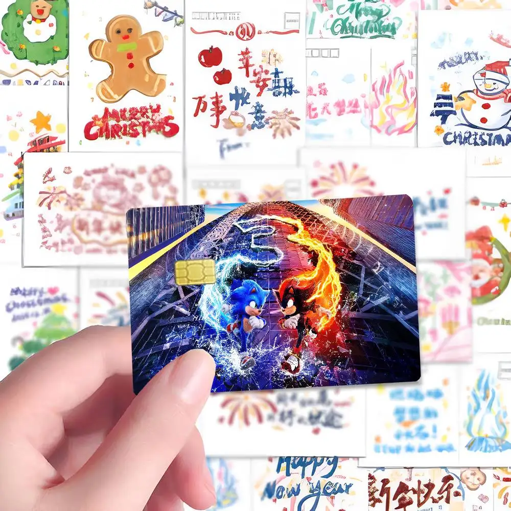 أمين H-القنفذ 2024 أنيمي الكرتون الجلد ملصقات فيلم الشريط الحال بالنسبة لبطاقة الخصم الائتمانية الكبيرة الجانب الأمامي #3