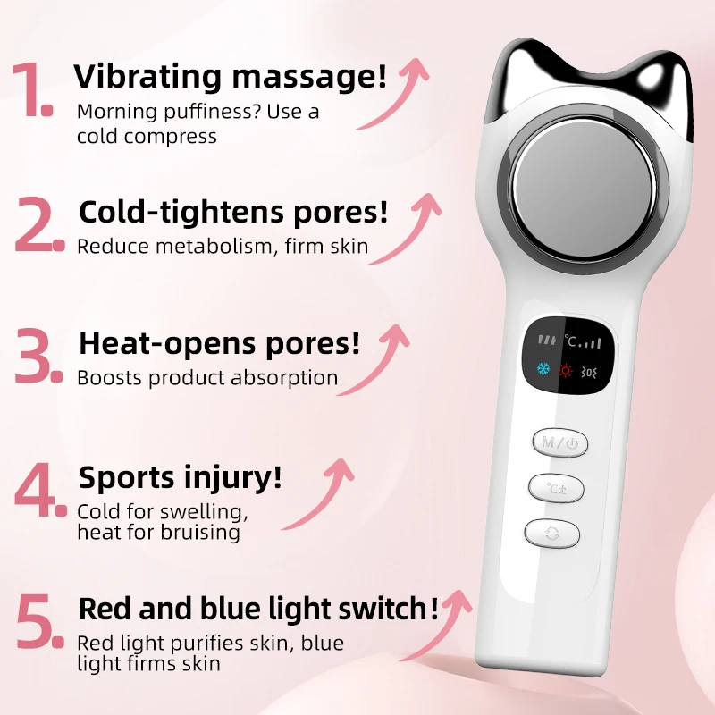 最新の冷温両用アイフェイススキン若返りしわ除去アイスハンマーホットコールドコンプレススキンケア美容機器