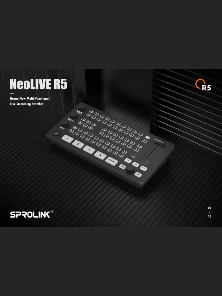 SPROLINK Neolive R5 /R5S 5ch HDMI SDI input Live Streaming Switcher With Transition effects, Recording Collection, PTZ Control