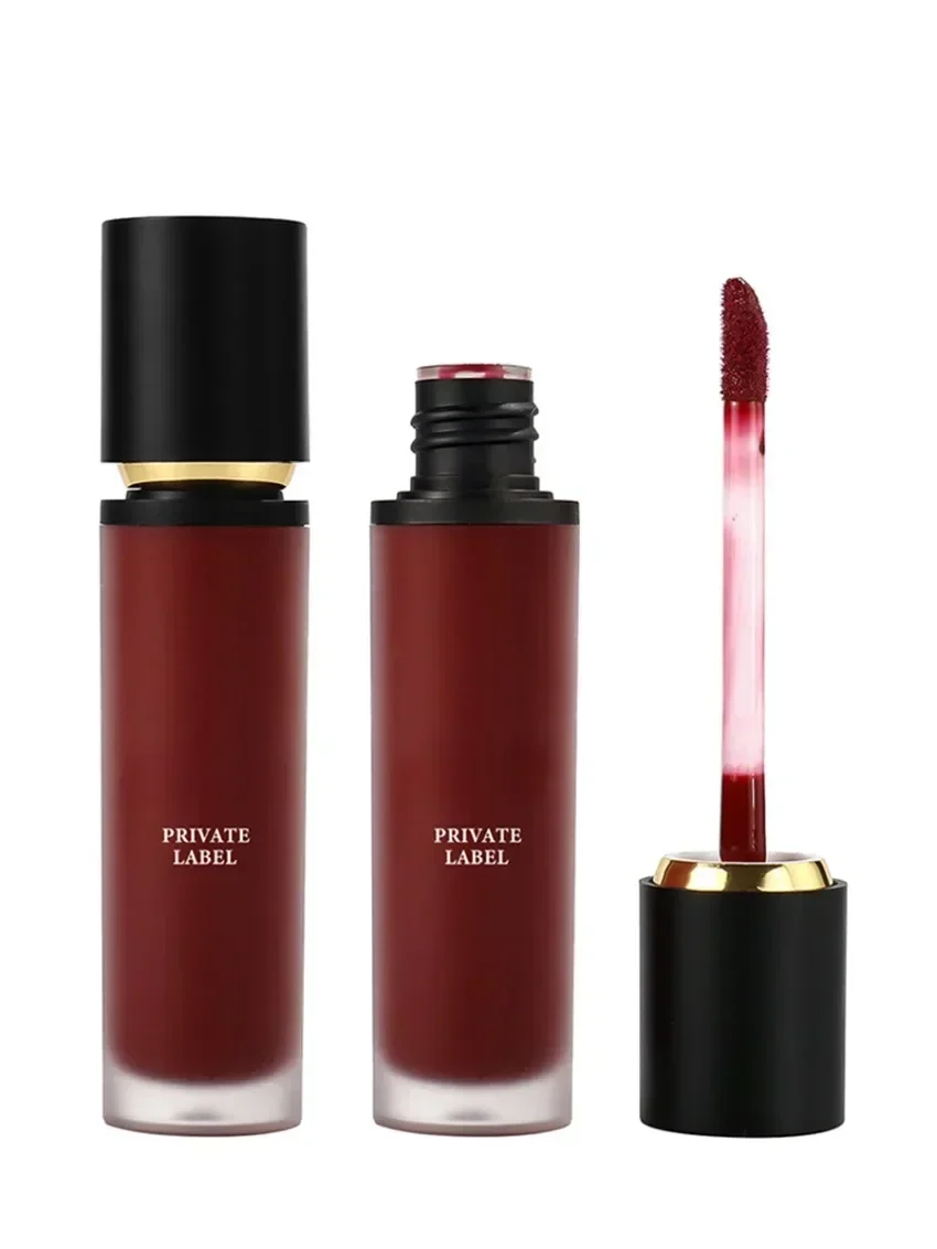 48-colors Private Label Lip Gloss Pigment Non-Stick Waterproof Makeup Custom Logo Wholesale Black Lid Round Tube Cruelty Free