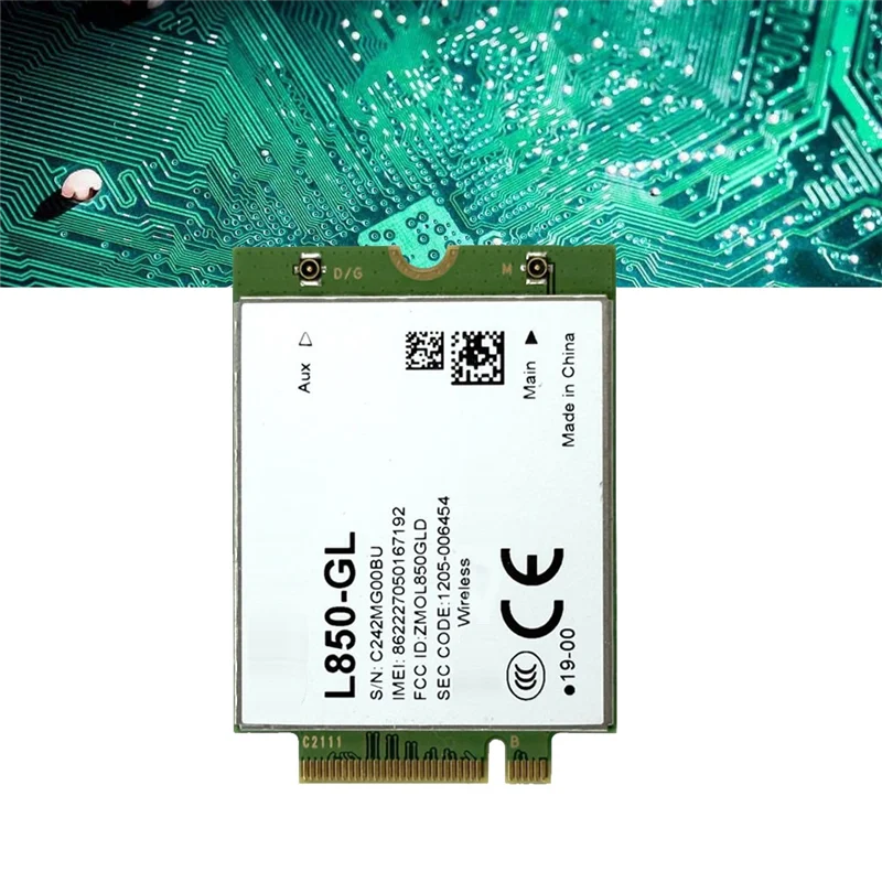 ABJF-Fibocom 4G 모듈 범용 버전 L850-GL WWAN 카드 M. 2 Wifi 2.4G 5G 지원 Lenovo용 아님