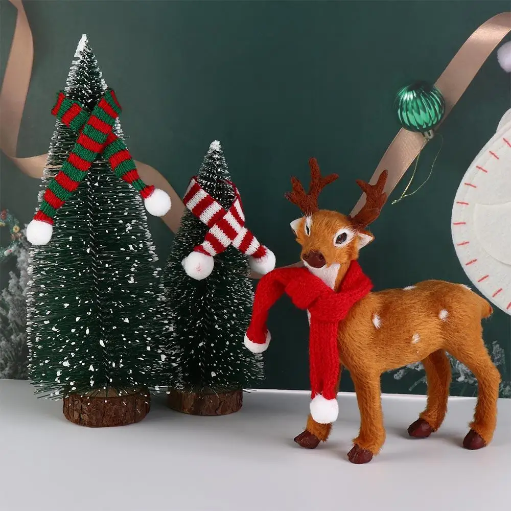 Miniaturowa apaszka na szyję 1:12 Ubranka dla lalek Miękka zabawa w udawanie Mini Świąteczne kapelusze dla lalek Symulacja czapki Zimowe akcesoria dla lalek Święta