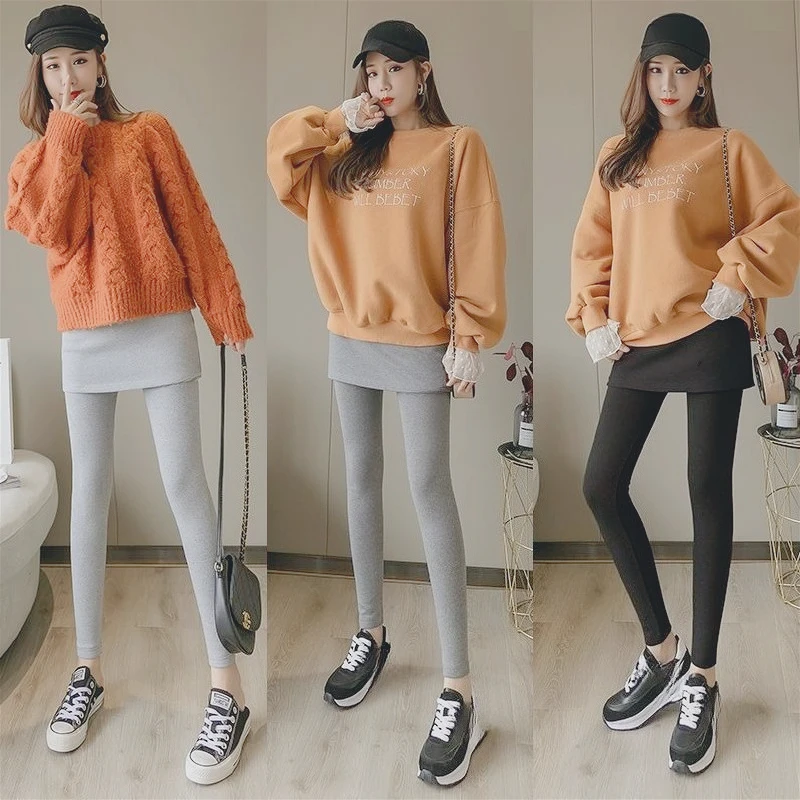 سراويل غير مرئية المنشعب مكونة من قطعتين سراويل ضيقة للسيدات تنورة الورك سميكة ومخملية مريحة للمواعدة فائقة النار