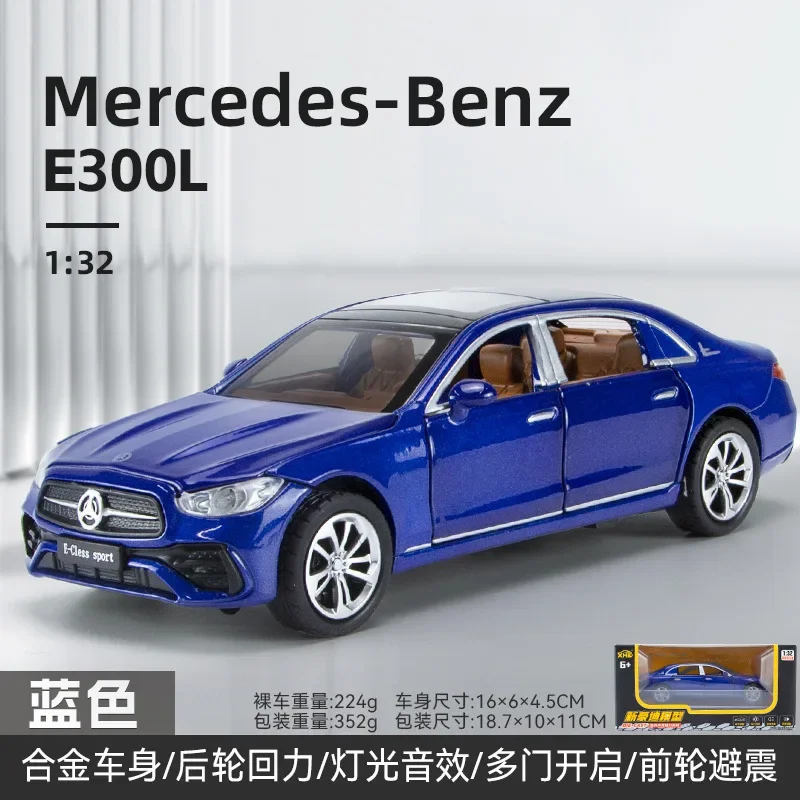 New1:32 Mercedes-Benz E300L High Simulation Diecast Metal Alloy Model car Sound Light Pull Back Collection Kids Toy Gifts