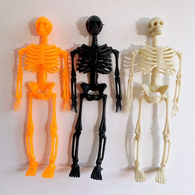6 stücke Neue Halloween Themed Scary Orange Schwarz Grau Skeleton Anhänger Spukhaus Hause Schlafzimmer Desktop Dekoration Party Liefert – Detail 5