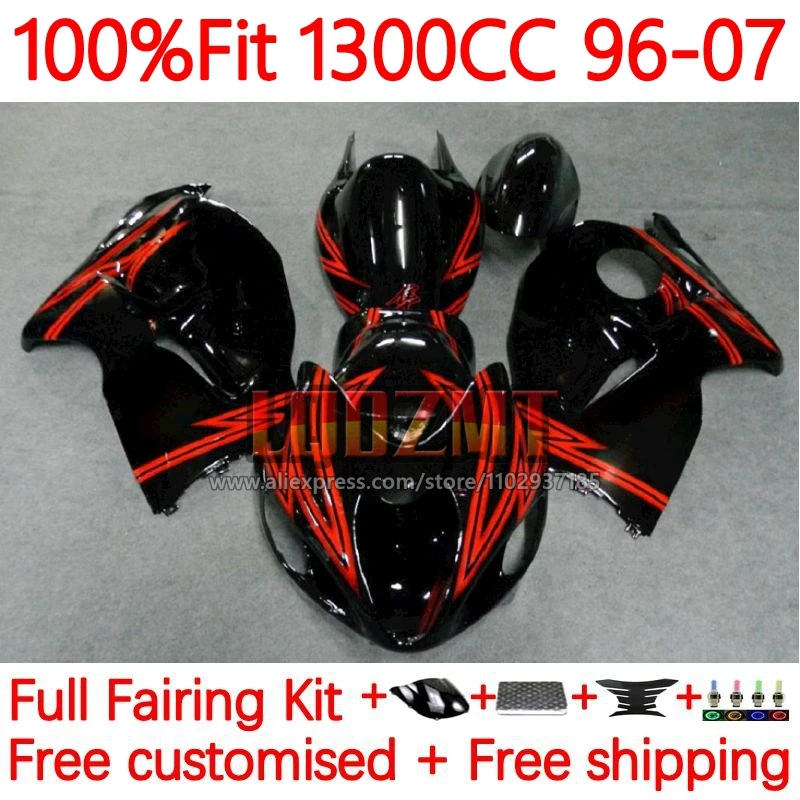 Injection For SUZUKI Hayabusa GSXR 1300 GSXR1300 1996 1997 1998 1999 2000 2001 2002 03 04 05 06 07 Fairing 171No.87 red glossy